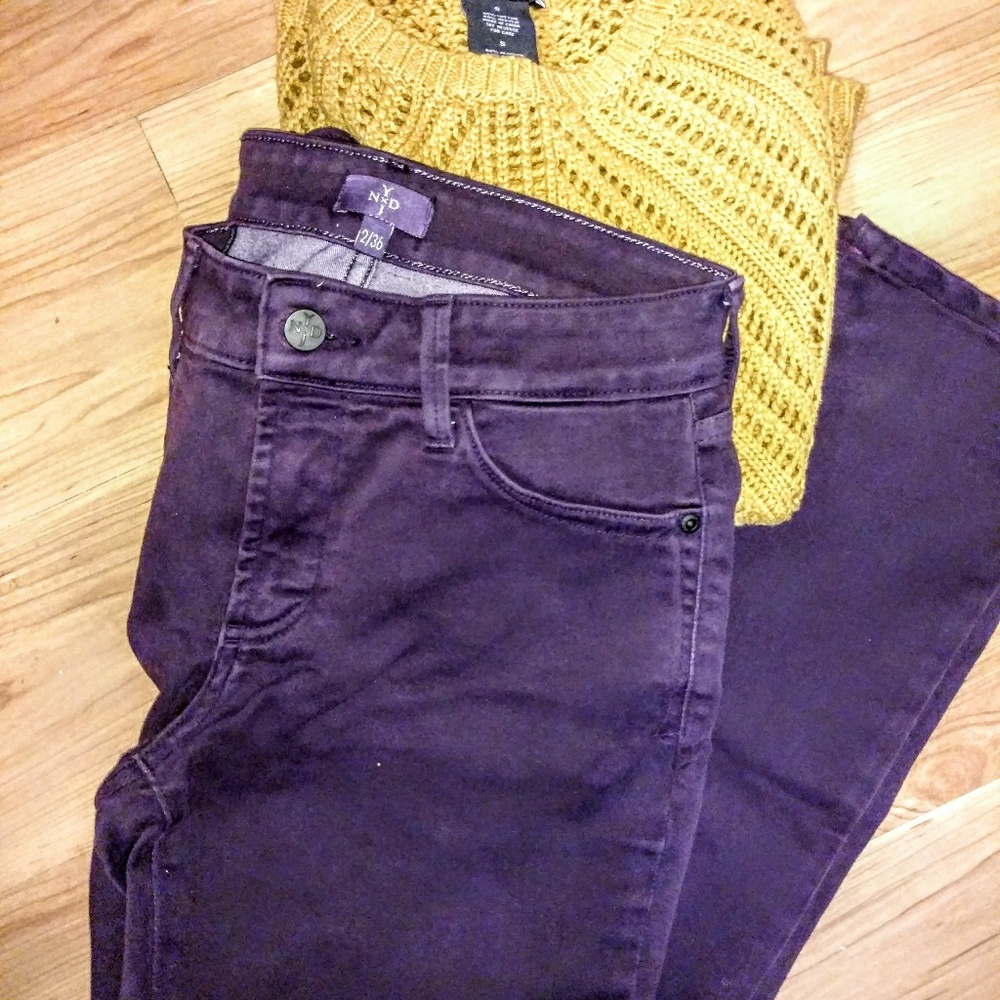 Dark purple legging skinny jeans